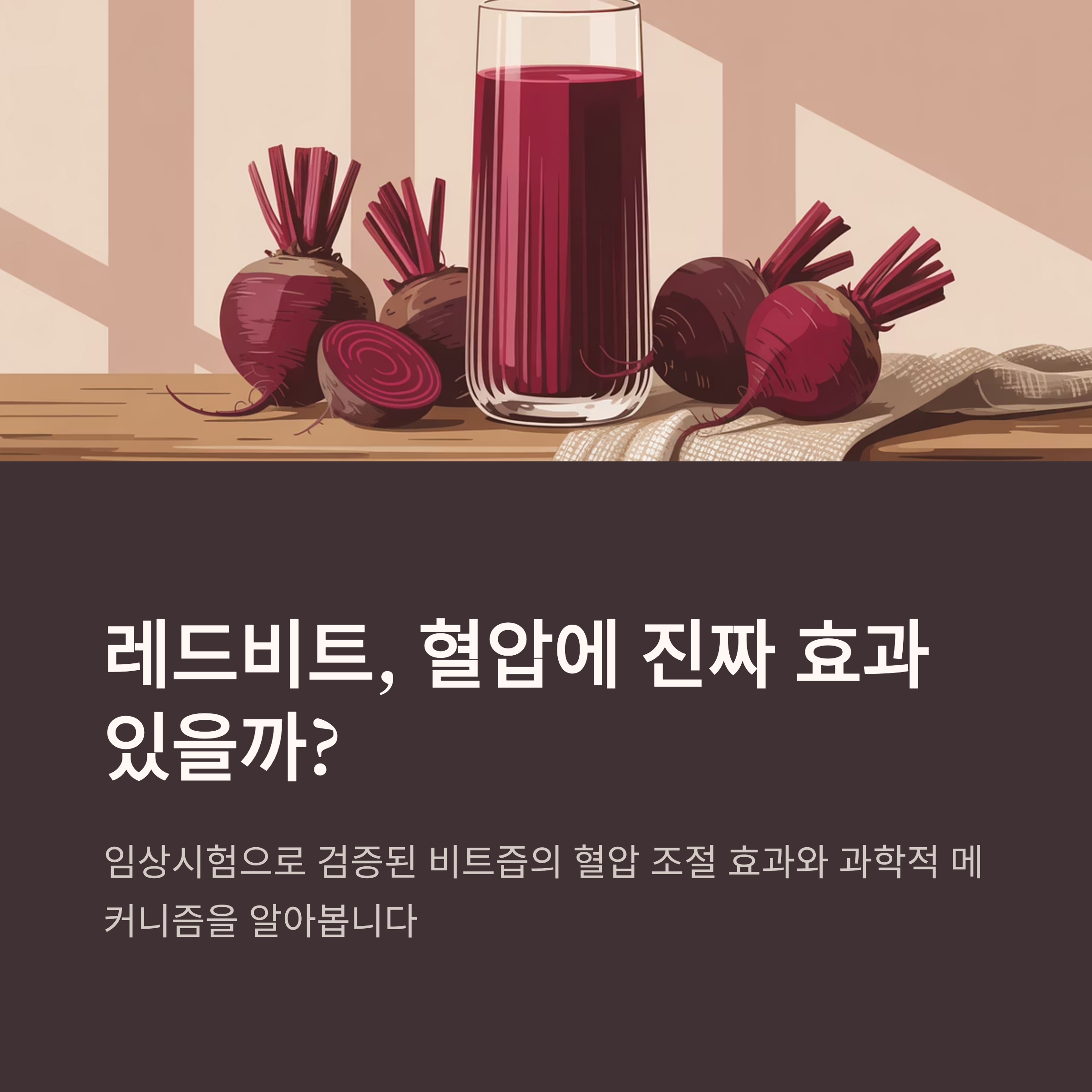 레드비트, 혈압에 진짜 효과 있을까? | 임상시험으로 본 비트즙 효능과 부작용 (2025 최신)