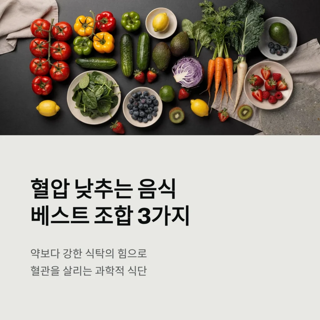 혈압 낮추는 음식 베스트 조합 3가지 | 고혈압에 좋은 식단과 과학적 근거