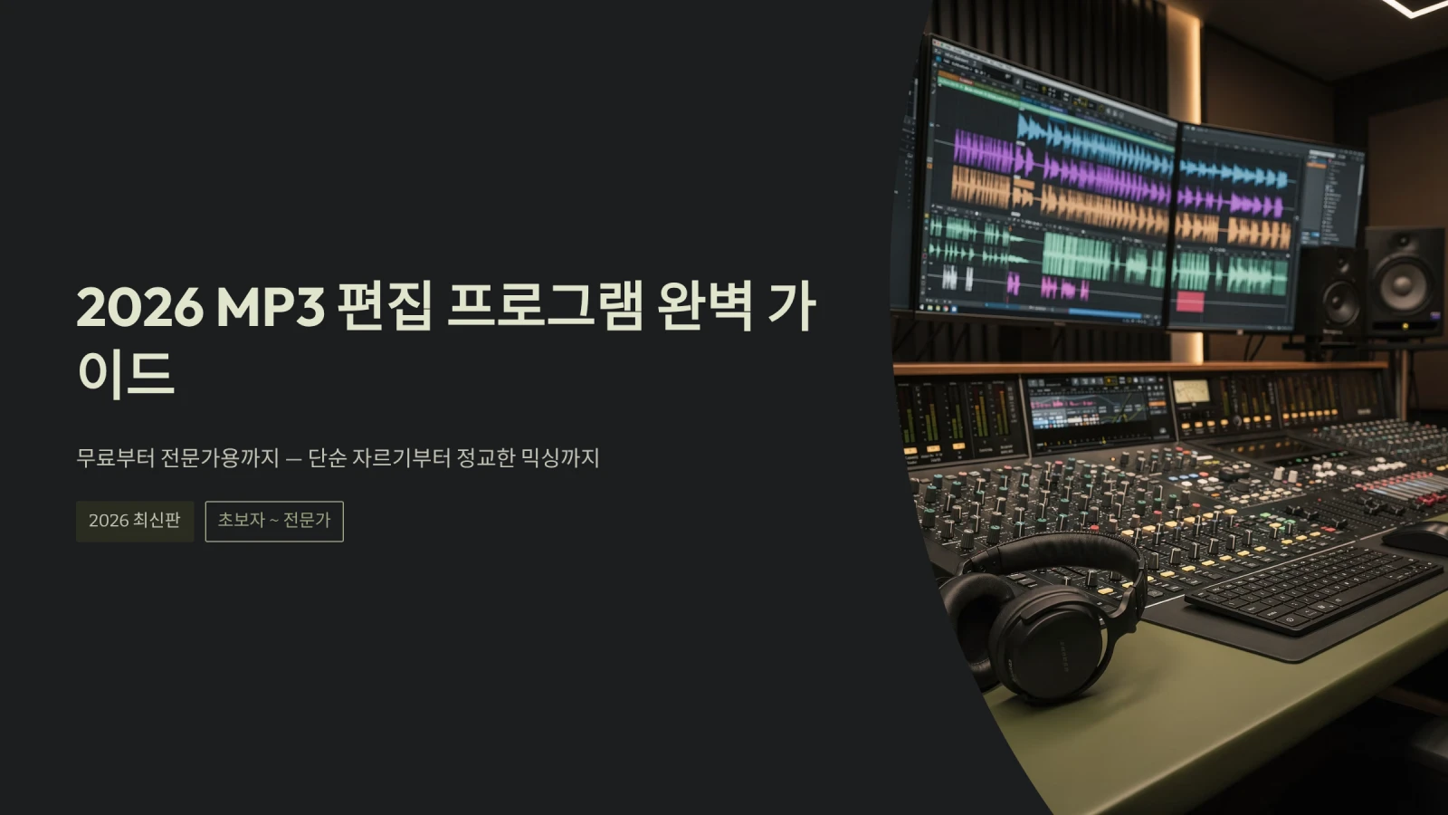 MP3 편집 프로그램 완벽 가이드