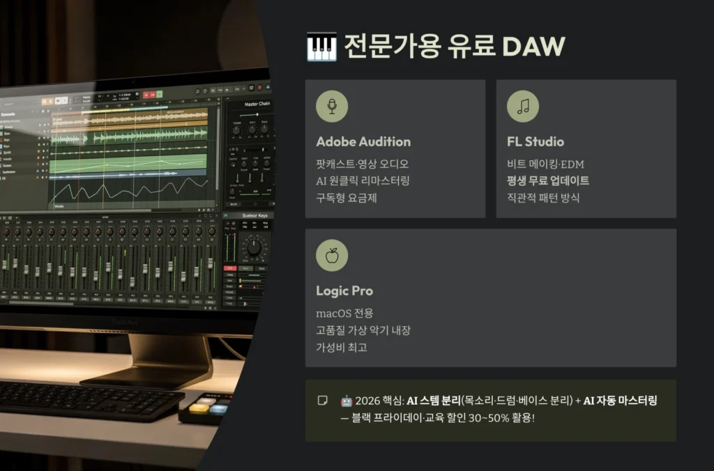 2026년 최고의 mp3 편집 프로그램 추천 및 사용 가이드: 무료부터 전문가용까지 완벽 정리 4 전문가용 유료 DAW