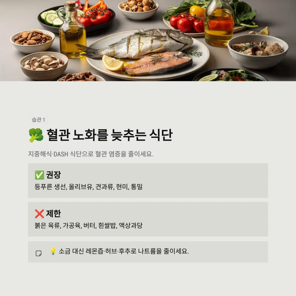 혈관 노화를 늦추는 식단