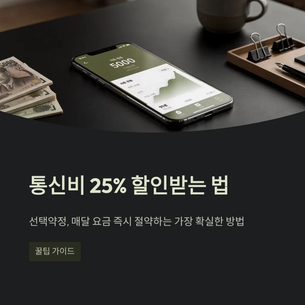 선택약정, 매달 요금 즉시 절약하는 가장 확실한 방법