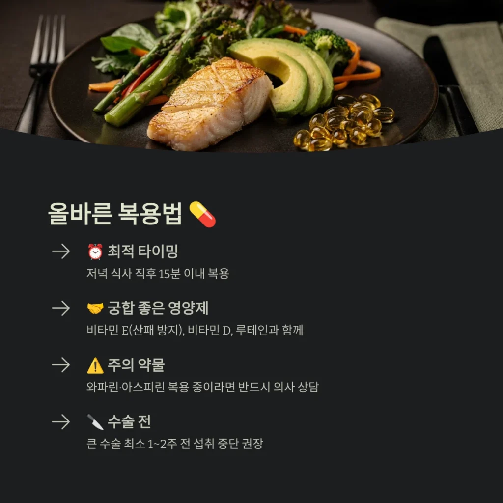 오메가3 추천 가이드: rTG 식물성 고르는 법 6 올바른 복용법