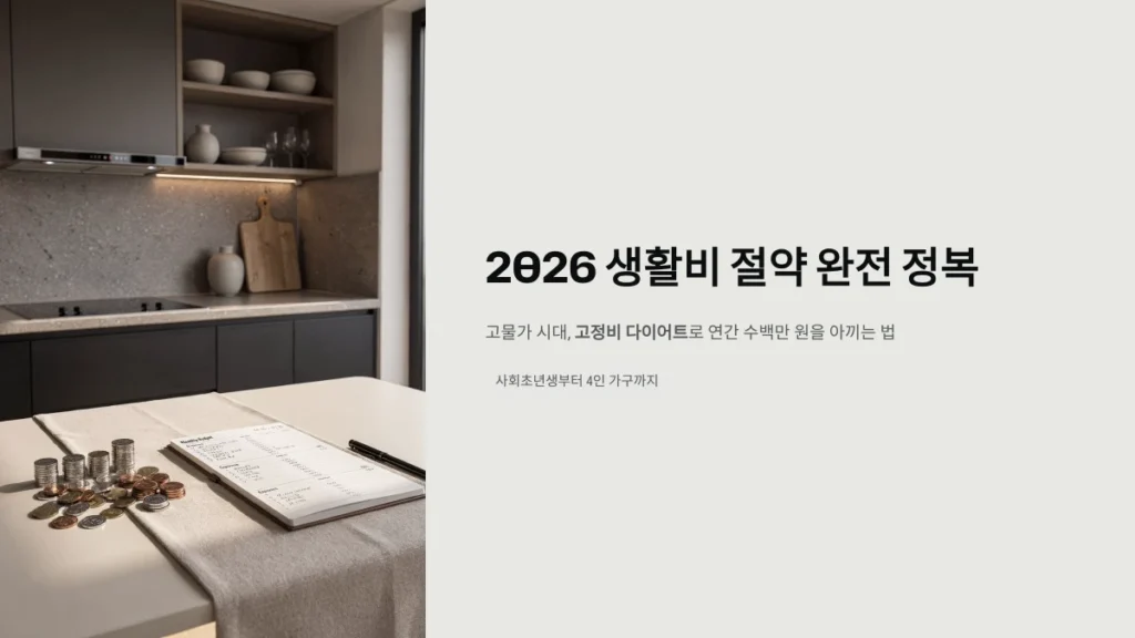 2026 생활비 절약 완전 정복
