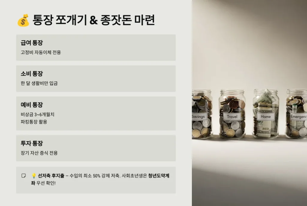 통장 쪼개기 & 종잣돈 마련